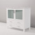Lexora Volez 36 Inch White Single Vanity Cabinet, Integrated Top, White Integrated Square Sink and no Mirror