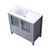 Lexora Volez 36 Inch Dark Grey Single Vanity Cabinet, Integrated Top, White Integrated Square Sink and no Mirror