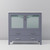 Lexora Volez 36 Inch Dark Grey Single Vanity Cabinet, Integrated Top, White Integrated Square Sink and no Mirror