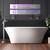Lexora Vinter 59 Inch Free Standing Acrylic Bathtub w/ Chrome Drain