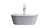 Lexora Lure 59 Inch Free Standing Acrylic Bathtub w/ Chrome Drain