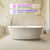 Lexora Lure 59 Inch Free Standing Acrylic Bathtub w/ Chrome Drain