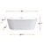 Lexora Lure 59 Inch Free Standing Acrylic Bathtub w/ Chrome Drain