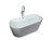 Lexora Melina 59 Inch Free Standing Acrylic Bathtub w/ Chrome Drain