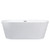 Lexora Melina 59 Inch Free Standing Acrylic Bathtub w/ Chrome Drain