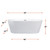 Lexora Melina 59 Inch Free Standing Acrylic Bathtub w/ Chrome Drain