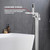 Lexora Mare Free Standing Bathtub Filler Faucet w/ Handheld Shower Wand - Chrome