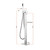 Lexora Mare Free Standing Bathtub Filler Faucet w/ Handheld Shower Wand - Chrome