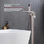 Lexora Mare Free Standing Bathtub Filler Faucet w/ Handheld Shower Wand - Brushed Nickel