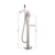 Lexora Mare Free Standing Bathtub Filler Faucet w/ Handheld Shower Wand - Brushed Nickel