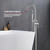 Lexora Lago Free Standing Bathtub Filler Faucet w/ Handheld Shower Wand - Chrome