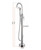 Lexora Lago Free Standing Bathtub Filler Faucet w/ Handheld Shower Wand - Chrome