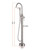 Lexora Lago Free Standing Bathtub Filler Faucet w/ Handheld Shower Wand - Brushed Nickel