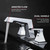 Lexora Balduina Brass 3 Hole 8" Widespread Bathroom Faucet - Chrome
