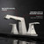 Lexora Balduina Brass 3 Hole 8" Widespread Bathroom Faucet - Brushed Nickel