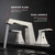 Lexora Balduina Brass 3 Hole 8" Widespread Bathroom Faucet - Brushed Nickel