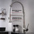 Lexora Lanuvio Brass Kitchen Faucet w/ Pull Out Sprayer - Brushed Nickel