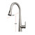 Lexora Furio Brass Kitchen Faucet w/ Pull Out Sprayer - Brushed Nickel
