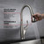 Lexora Garbatella Brass Kitchen Faucet w/ Pull Out Sprayer - Brushed Nickel