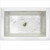 Linkasink MI03 White Marble Graphic Mother of Pearl Inlay Drop In Sink 18 1/4" x 12 1/4"