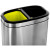 Alpine ALP470-R-40L 40 L / 10.5 Gal Stainless Steel Slim Open Trash Can Dual Compartment, Brushed Stainless Steel