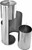 Alpine ALP4777 Floor Stand Wipe Dispenser, with High Capacity Built-in Trash Can, Stainless Steel