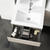 Lucena Vision Two Drawer Wall Mounted Vanity with Ceramic Sink 32" W x 22" H x 18" D - Grey Color with White Glass Handle - 3069-04/White