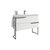 Lucena Bath 3876Ltb Scala 24 Inch Vanity With Sink And Metal Legs And Towel Bar - White