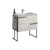 Lucena Bath 3874Ltb Scala 24 Inch Vanity With Sink And Metal Legs And Towel Bar - Abedul