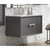 Lucena Bath 4252 Decor Tirador Wall Hung 24 Inch Vanity With Ceramic Sink - Grey/Ceniza