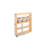 Rev-A-Shelf 6.25 in Base Cabinet Organizer w/ 3 Utensil Bins - Natural - 449UT-BCSC-5C