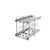 Rev-A-Shelf 12 in Two-Tier Cookware Organizer - Chrome - 5CW2-1222-CR