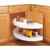 Rev-A-Shelf 39" White Polymer Two-Tier Half-Moon Optimizer w/ Pivot Hardware for 19-1/4" Blind Corner Cabinet Openings - 6842-39-11-570