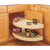 Rev-A-Shelf 39" Almond Polymer Two-Tier Half-Moon Optimizer w/ Pivot Hardware for 19-1/4" Blind Corner Cabinet Openings - 6842-39-15-570