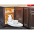Rev-A-Shelf 33" White Polymer Single-Tier Half-Moon Optimizer w/ Pivot and Slide Hardware for 16-1/8" Blind Corner Cabinet Openings - 6881-33-11-52