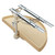 Rev-A-Shelf 31" Almond Polymer Two-Tier Half-Moon Optimizer w/ Pivot and Slide Hardware for 13-1/4" Blind Corner Cabinet Openings - 6882-31-15-570