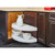Rev-A-Shelf 39" White Polymer Two-Tier Half-Moon Optimizer w/ Pivot and Slide Hardware for 19-1/4" Blind Corner Cabinet Openings - 6882-39-11-570