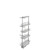 Rev-A-Shelf 5350-10-GR 10 in Chrome Solid Bottom Pantry Pullout Soft Close - Gray