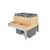 Rev-A-Shelf 21in Double 50 Qrt Top mount Waste Container w/ Side Storage (1-1/2" faceframe) - Natural - 4WCTM-2450BBSCDM-2