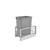 Rev-A-Shelf 35 Qrt Pull-Out Waste Container, 18 in Depth - Silver - 5349-15DM18-117