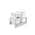 Rev-A-Shelf 5349-18CKWH-2 Aluminum 35 Qrt Waste Container Pull-Out w/White Compost bin - White