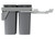 Rev-A-Shelf 53TM-1850GSCDM2-FL Double 50 Qrt Steel Top mount Waste Container - Gray