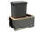 Rev-A-Shelf 5LB-1550OGMP-113 50 Qrt LEGRABOX Pull-Out Waste Container w/Soft-Close - Gray