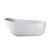 Vanity Art Beziers 67 in. Solid Surface Resin Glossy Flatbottom Freestanding Bathtub in White