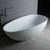 Vanity Art Assignan 67 in. Solid Surface Flatbottom Freestanding Bathtub in White