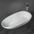 Vanity Art Noyers 59 in. Solid Surface Flatbottom Freestanding Bathtub in White