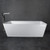 Vanity Art Bretagne 59 in. Matte Solid Surface Flatbottom Freestanding Bathtub in White