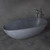 Vanity Art Chambery 65 in. Solid Surface Concrete Flatbottom Freestanding Bathtub in Grey