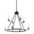 Vanity Art Farmhouse 8-Light Black/Brass Dust Wagon Wheel Chandelier