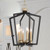 Vanity Art Strasbourg 6-Light Black/Brass Dust Lantern Chandelier